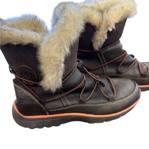Aquatherm Boots Santana Canada Faux Fur Winter Boot Women’s Size 10 Brown EUC